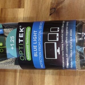 Optitek +1.25 Blue light Advanced technology readers A12 NWT
